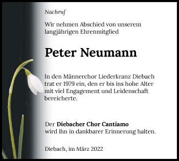 Traueranzeige von Peter Neumann von GESAMT