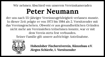 Traueranzeige von Peter Neumann von GESAMT