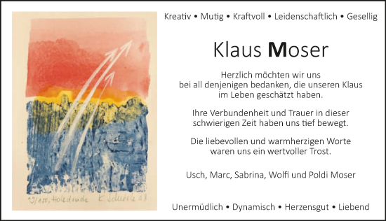 Traueranzeige von Klaus Moser von GESAMT
