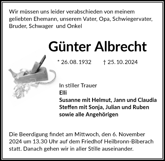 Traueranzeige von Günter Albrecht von GESAMT