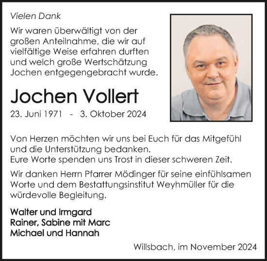 Traueranzeige von Jochen Vollert von GESAMT