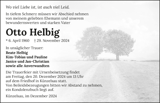 Traueranzeige von Otto Helbig von GESAMT