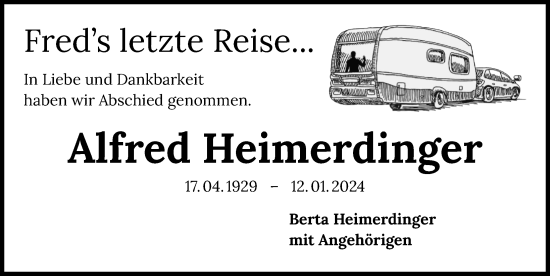 Traueranzeige von Alfred Heimerdinger von GESAMT