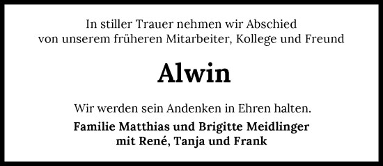 Traueranzeige von Alwin Römmele von GESAMT