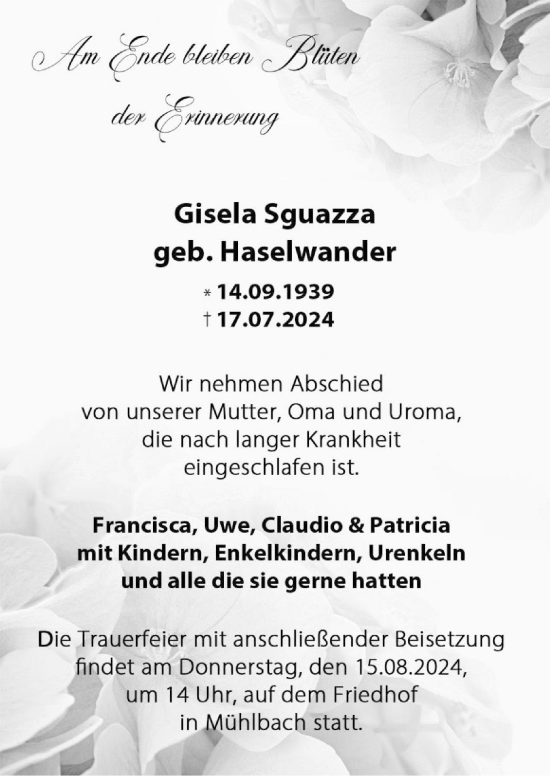 Traueranzeige von Gisela  von GESAMT