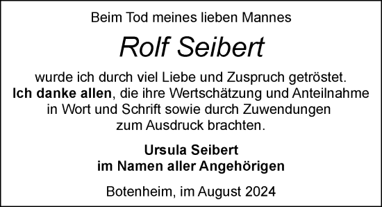 Traueranzeige von Rolf Seibert von GESAMT